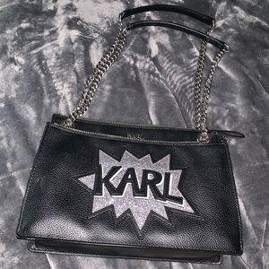 Karl Lagerfeld double zip crossbody bag